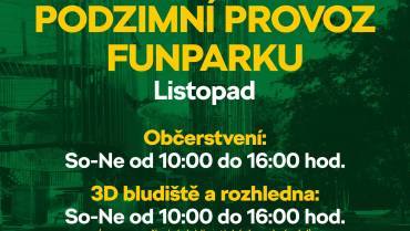 Podzimní provoz na FUNPARKU