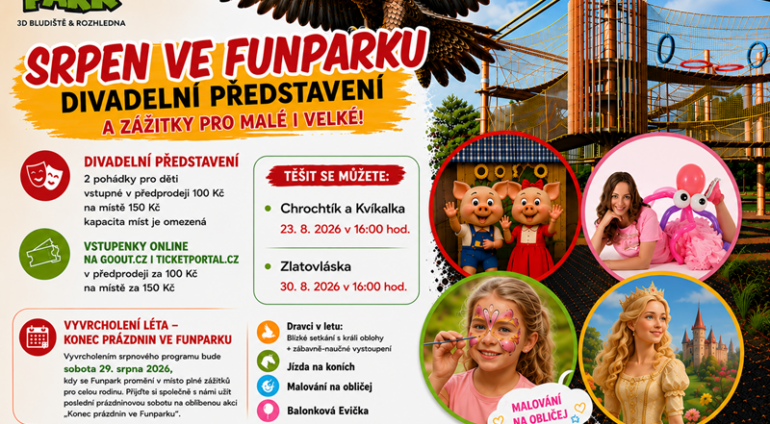 Srpen ve Funparku bude plný zábavy!
