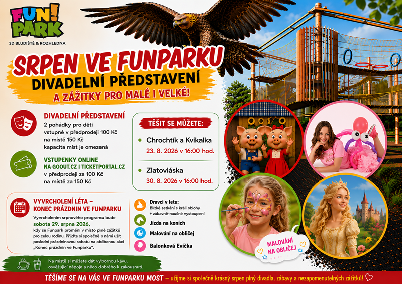 Srpen ve Funparku bude plný zábavy!